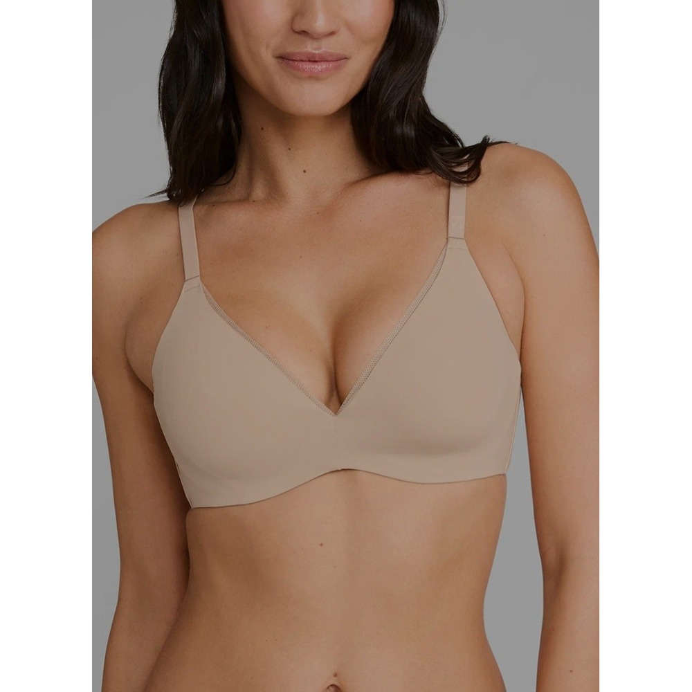 Tommy John‎ Air Plunge Bra Brown  Adjustable Straps Unpadded 36DD